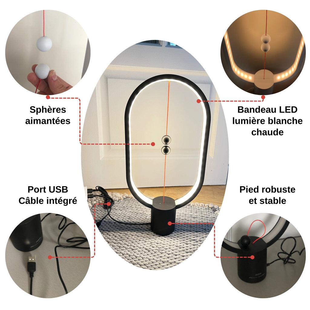 Lampe à interrupteurs magnétiques LED 40 cm