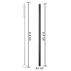 6 Pailles Reutilisables en Inox