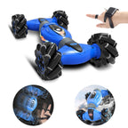 voiture-telecommandee-bleue-situation-mouvement